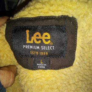 Lee Men's Zip-Up Sherpa Lined Duck Canvas Workwear Vest size L
